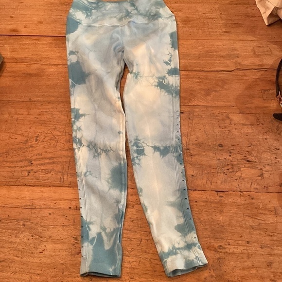 Spiritual Gangster Mermaidcore Blue Tie Dye Leggings with Side Cutouts XS/S - Picture 5 of 6